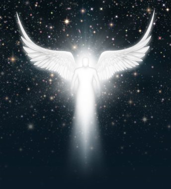 Angel in the Night Sky clipart