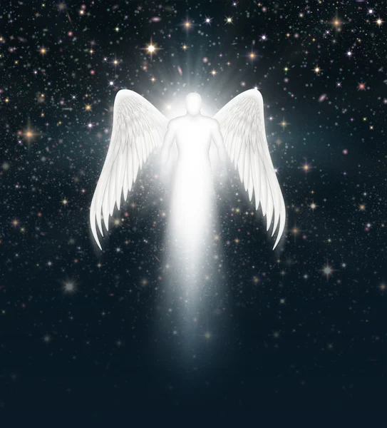 Anioł na nocnym niebie — Zdjęcie stockowe