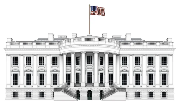 White House södra View Stockfoto