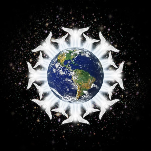 Dünyayı çevreleyen melekler