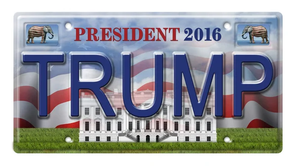 Лицензионная табличка Трампа 2016 — стоковое фото