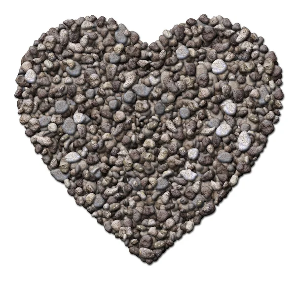 심장 모양의 바위 — 스톡 사진