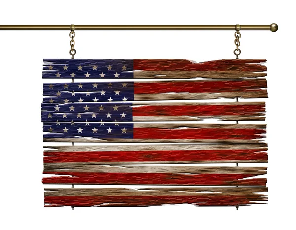 Bandera de madera de los Estados Unidos — Foto de Stock