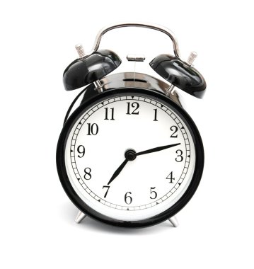 siyah çalar saat izole