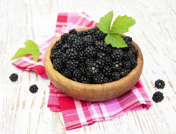 Bowl of Blackberries — Stock Photo, Image