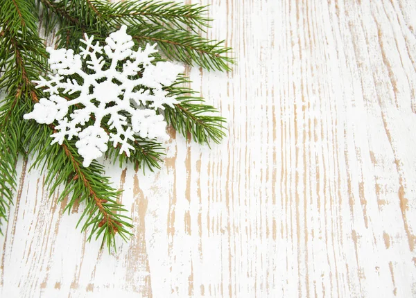 Christmas fir tree and decor — Stock Photo, Image