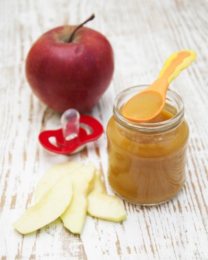 kavanoz içinde elma püresi