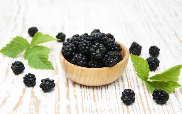 Bowl of Blackberries — Stock Photo, Image