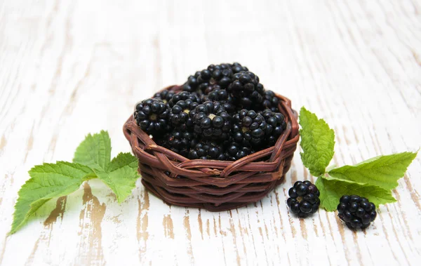 Korb mit Brombeeren — Stockfoto