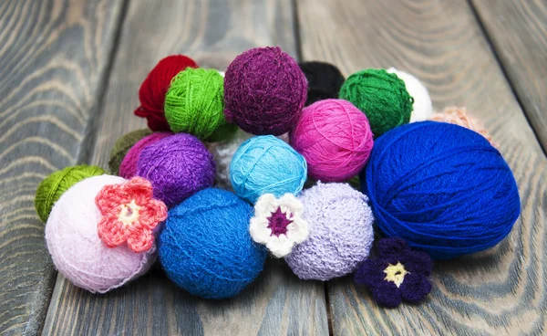 Pinces de laine de couleur — Photo