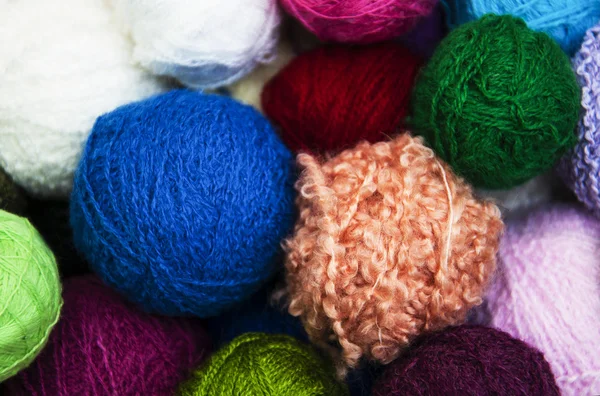 Color woolen clews — Stock Photo, Image