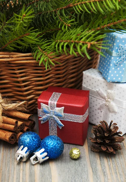 Fir tree with gifts — Stock Photo, Image