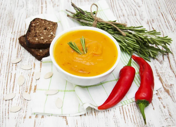 Kürbissuppe — Stockfoto