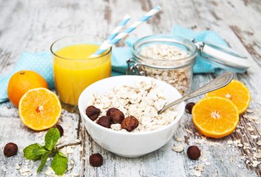 Sağlıklı kahvaltı.