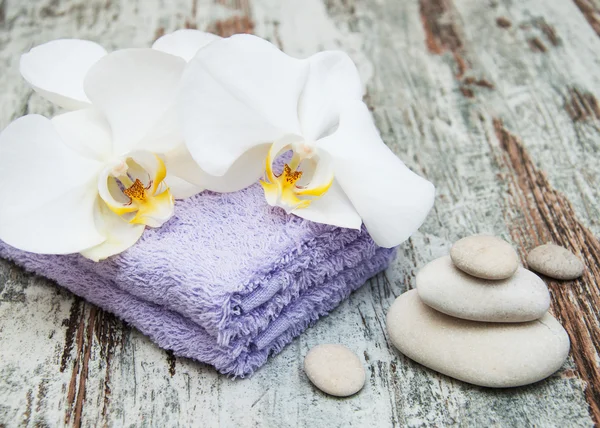 Orchideeën spa — Stockfoto