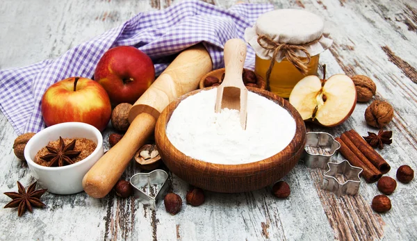 Ingredients for apple pie — Stock Photo, Image