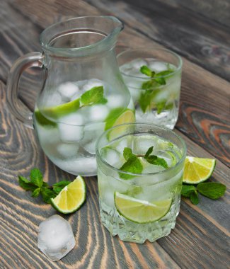 Soğuk taze limonata içmek