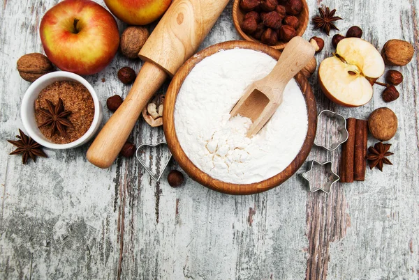 Ingredients for apple pie — Stock Photo, Image