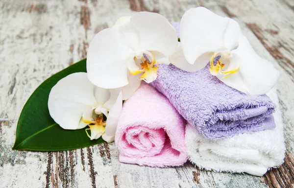 Orchideeën spa — Stockfoto