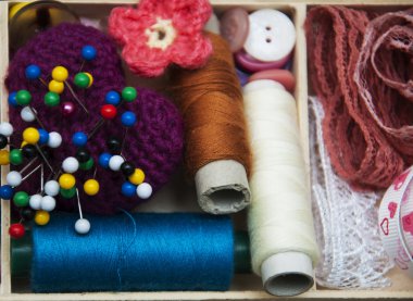 iplik ve malzeme kutusu el sanatları için