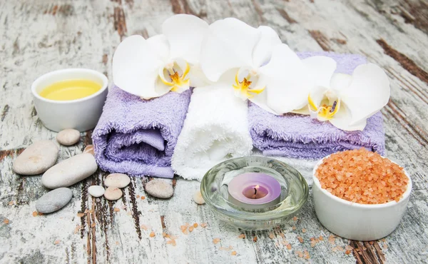 Orchideeën spa — Stockfoto