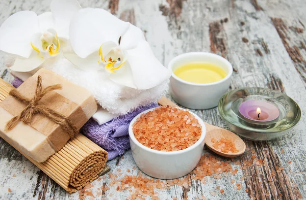 Orchideeën spa — Stockfoto