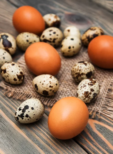 Diferentes tipos de huevos — Foto de Stock
