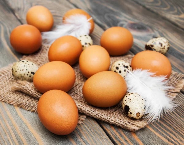 Different types of eggs — Stock Photo, Image