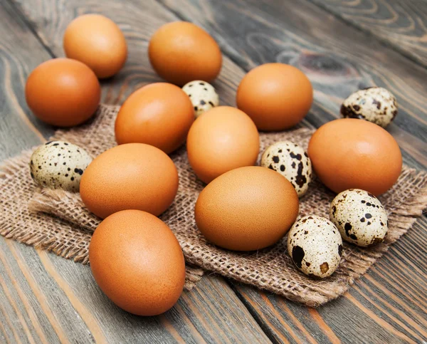 Different types of eggs — Stock Photo, Image