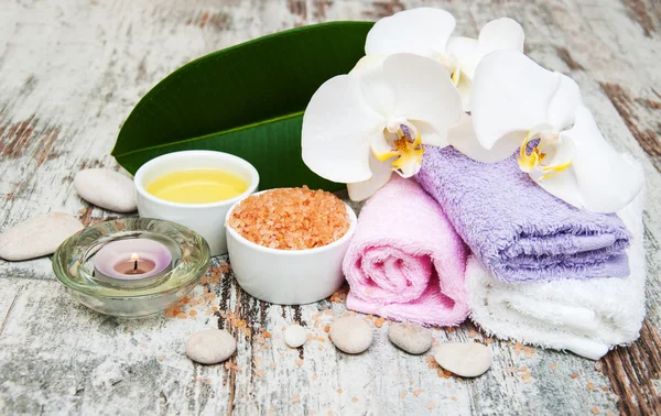 Orchideeën spa — Stockfoto