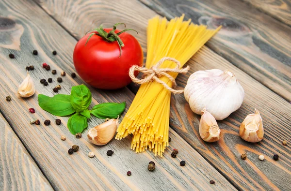 Těstoviny ingredience — Stock fotografie