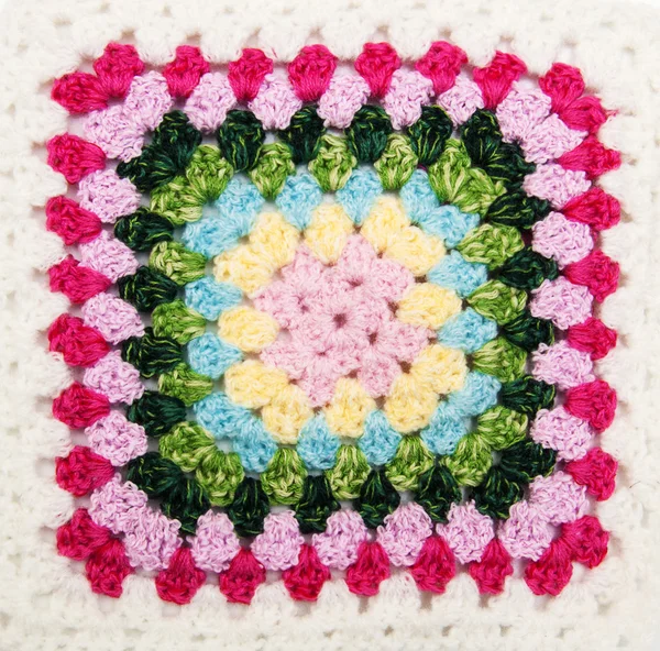 Quadratino a quadri multicolore di maglia — Foto Stock