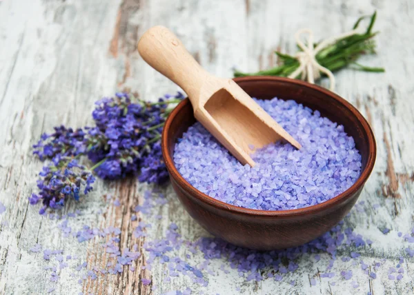 Lavanda e sal — Fotografia de Stock