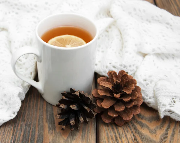 Tasse Wintertee — Stockfoto