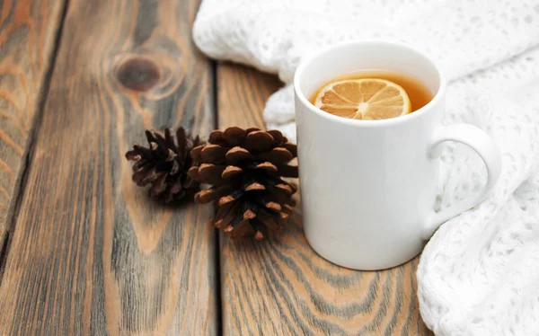 Tasse Wintertee — Stockfoto