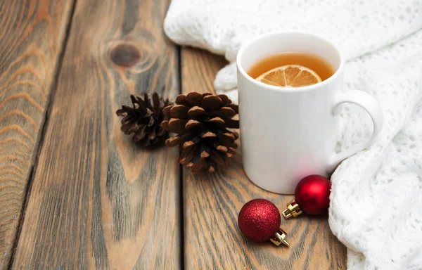 Hot christmas tea — Stock Photo, Image