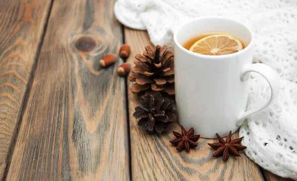 Cup of winter tea — Stock Photo, Image