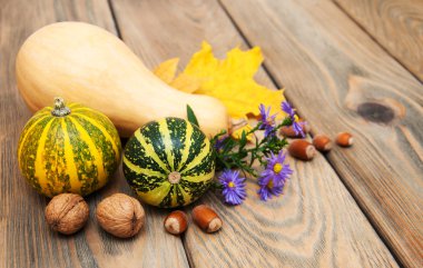 sonbahar kabaklar ve fındık
