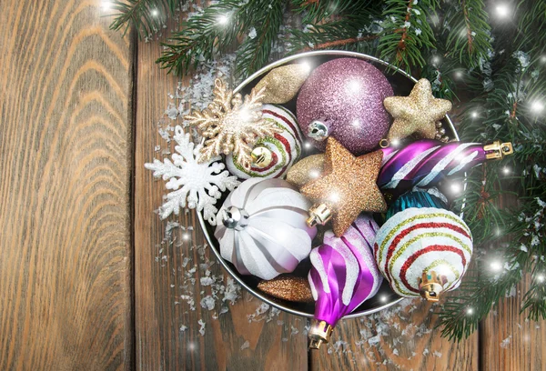 Karácsonyi dekoráció baubles — Stock Fotó
