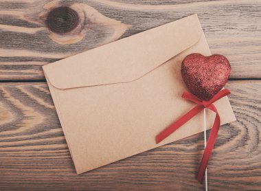 zarf ile kalp - vintage tonlama