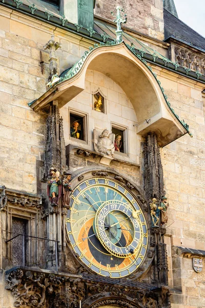 Astronomical clock on old town hall in Prague — Stock Photo, Image