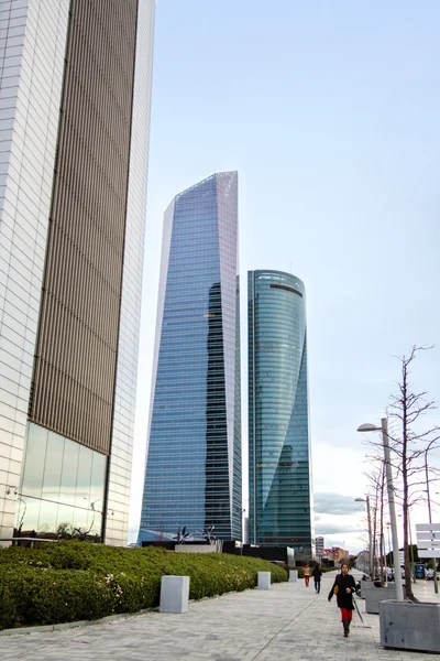 Cuatro Torres Business Area (CTBA) building skyscrapers — Stock Photo, Image