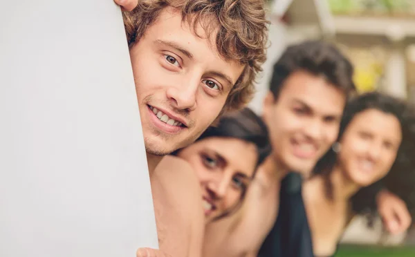 Group of people in swimsuit having funoutdoors — Stock Photo, Image