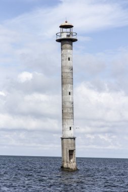 Kiipsaare deniz feneri Baltık Denizi, Saaremaa, Estonya.