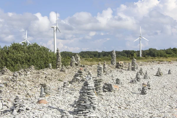 Edificios y estructuras de piedra en Saaremaa, Estonia — Foto de Stock