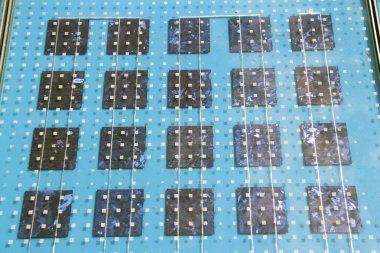 Solar energy battery cell panels at Zadar, Croatia clipart