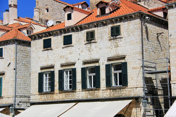 Dubrovnik Altstadtarchitektur an der Stradun Hauptstraße — Stockfoto