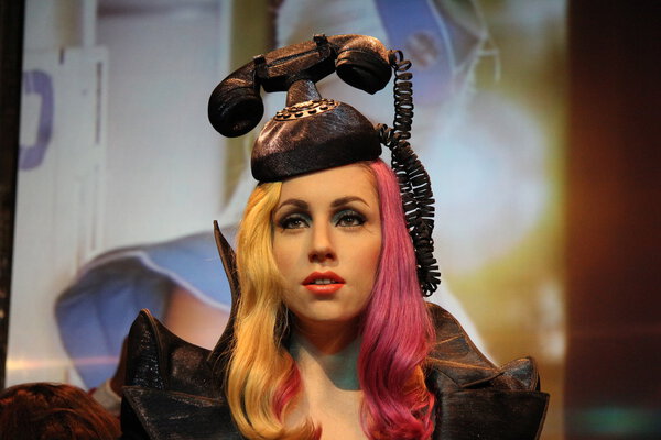 Lady Gaga wax statue Stock Image