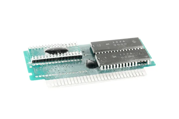 8-bitowy retro konsoli gry elektroniczny chip z tranzystorów — Zdjęcie stockowe