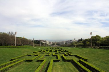 Eduardo VII park bahçeler Lisboa, Portekiz